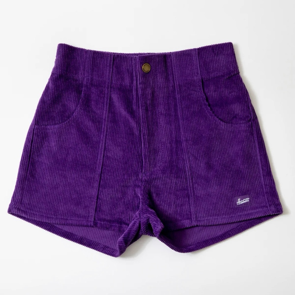NWT Hammies 70s Vintage Style Grape Stretch Corduroy Women Shorts